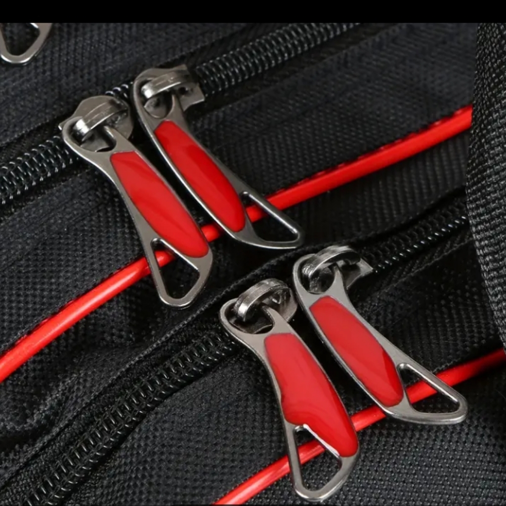 5/$20 *NEW* Lixada 3 Layer 150cm Black Fishing Rod carry case w/2 front pockets - Picture 4 of 7